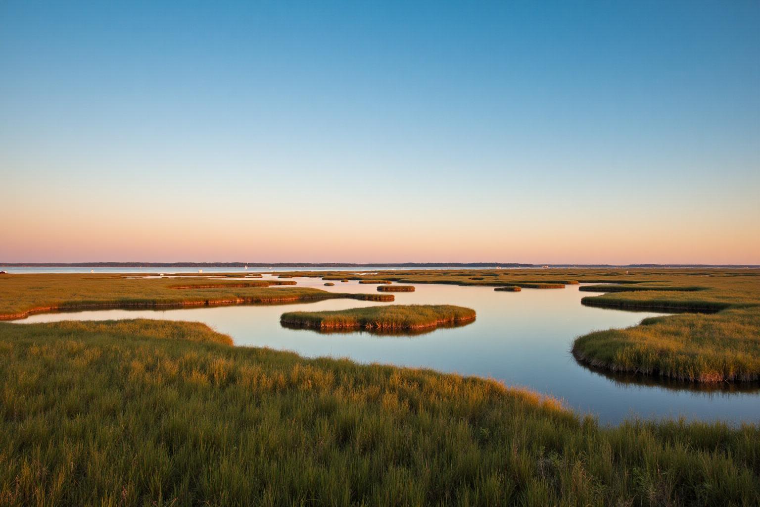 Scenic view of the Virginia Eastern Shore or Accomack County waterfront