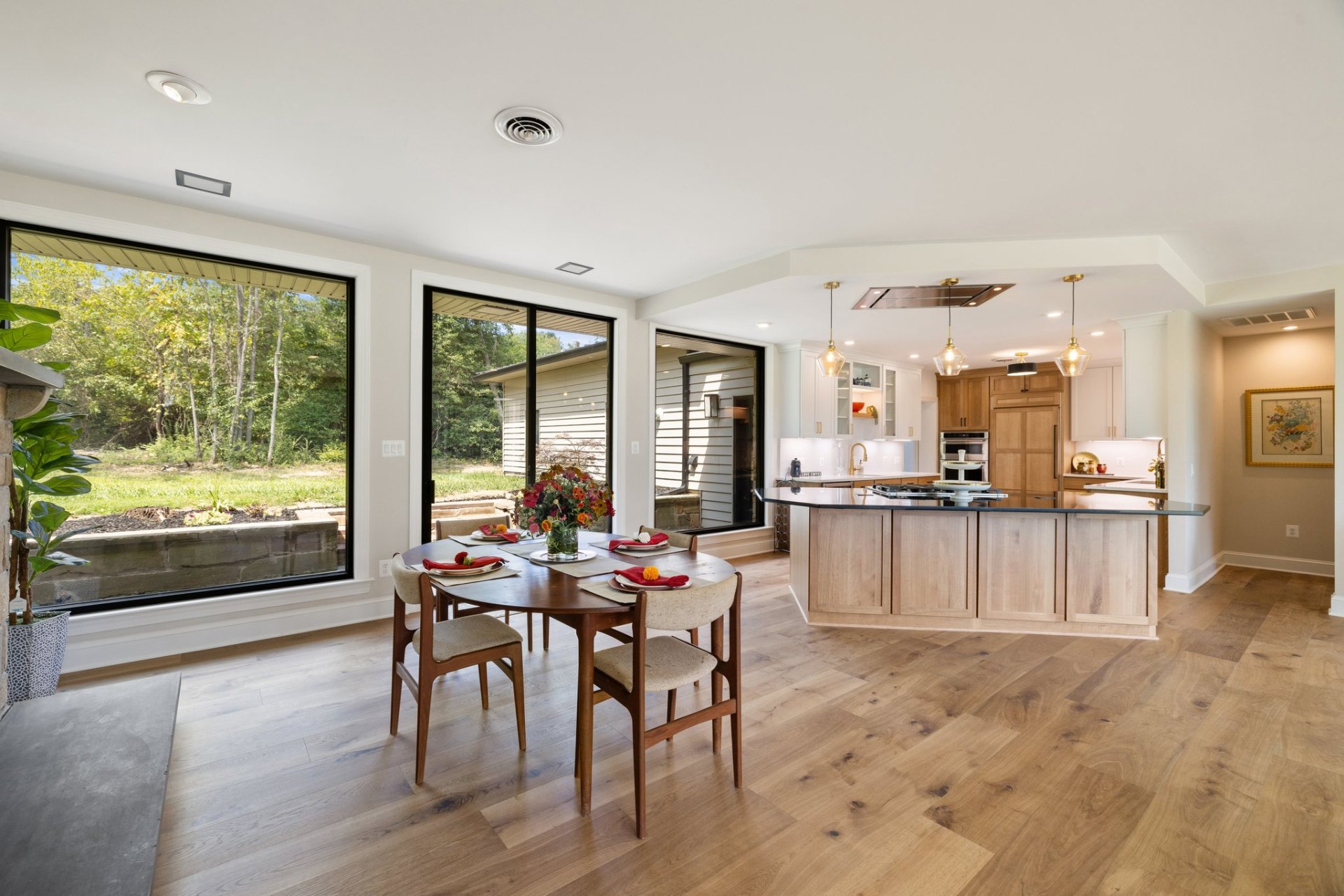 Modern open-concept living space after renovation in Warrenton VA